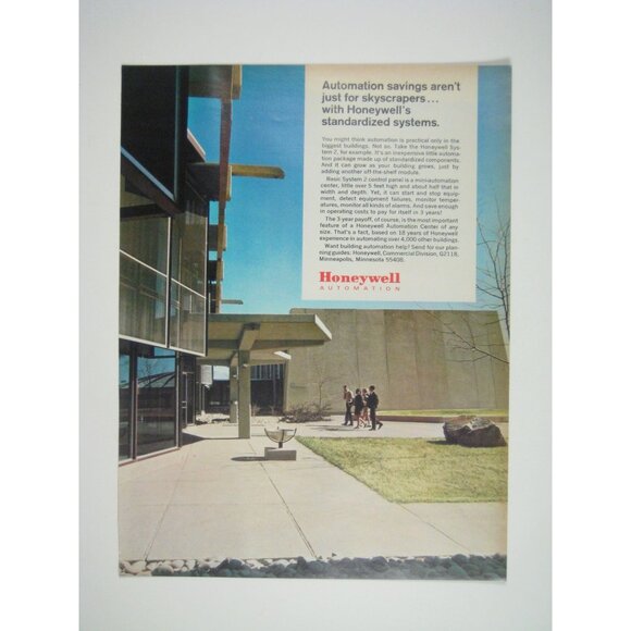 Vintage Honeywell Automation Promotional 1960s ADVERT Print Ad - Picture 1 of 2